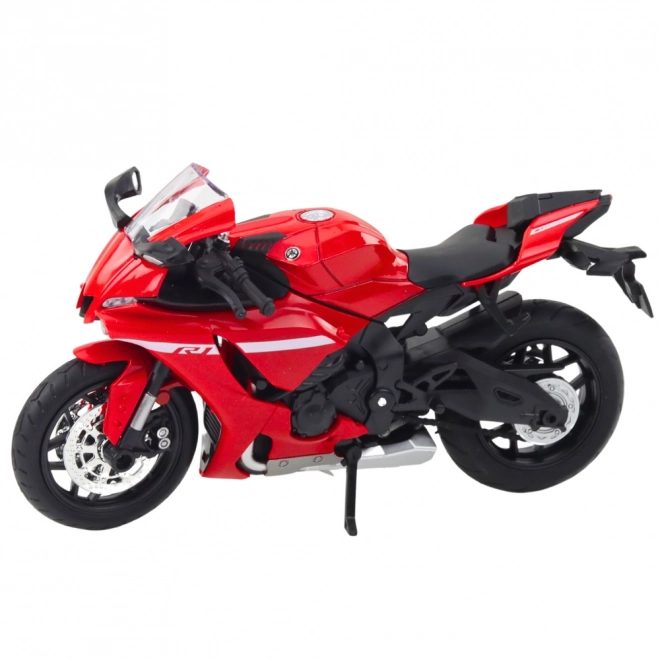Moto en métal sportif rouge avec éclairage et sons R1 1:12
