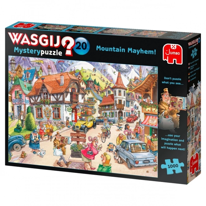 Puzzle Wasgij Mystery: Folie en montagne - 1000 pièces