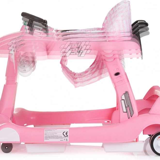 Trotteur 3en1 Avion Rose