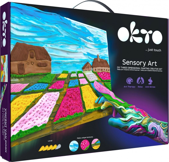 OKTO SENSOTY ART set artistique Plates-bandes de fleurs aux Pays-Bas 30 × 40 cm