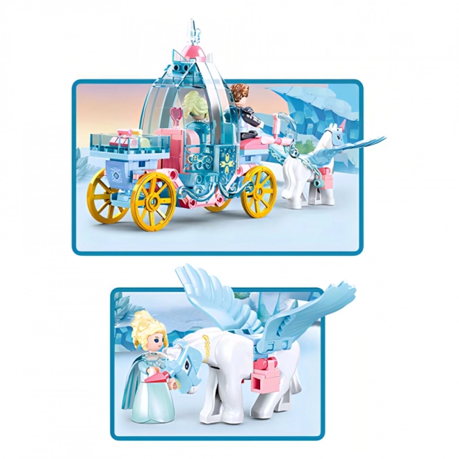 Sluban Fées d'hiver M38-B0896 Carrosse avec licorne magique