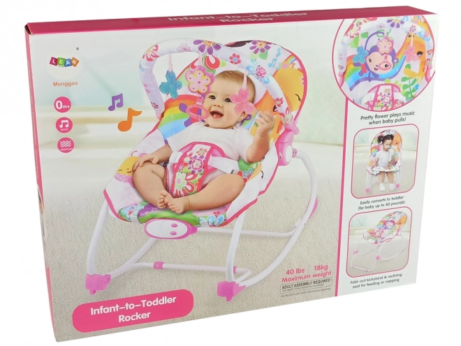 Chaise Berçante 2 en 1 Sons Floraux Roses Vibrations
