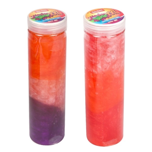 Sliz - matière scintillante 400g 20cm en tube plastique 4 couleurs 4 pièces en boîte
