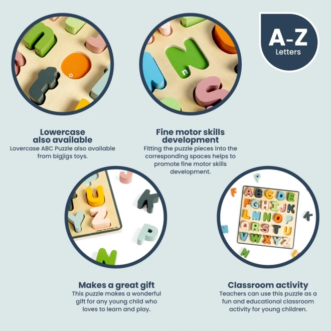 Bigjigs Toys Puzzle en bois grandes lettres - ABC