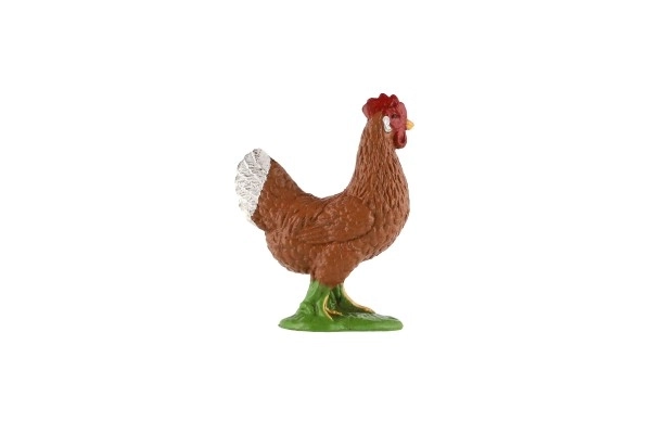 Poule domestique en plastique zooted 4cm en sachet