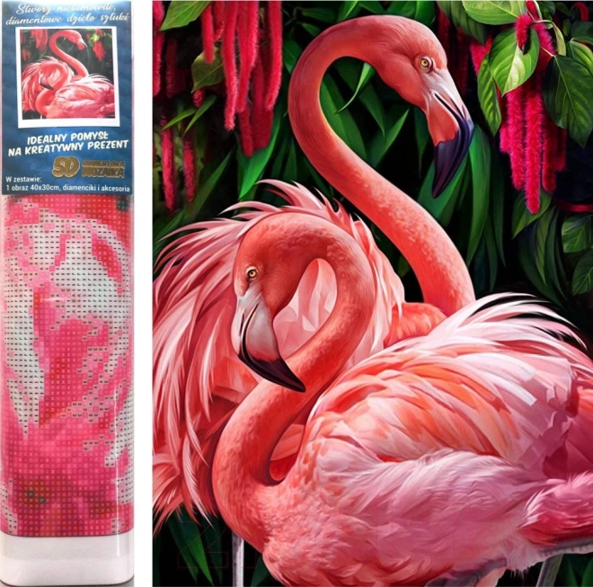Kit de peinture diamantée - flamants roses