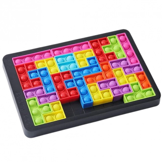Jouet Sensoriel Tetris Pop-It Puzzle 3en1