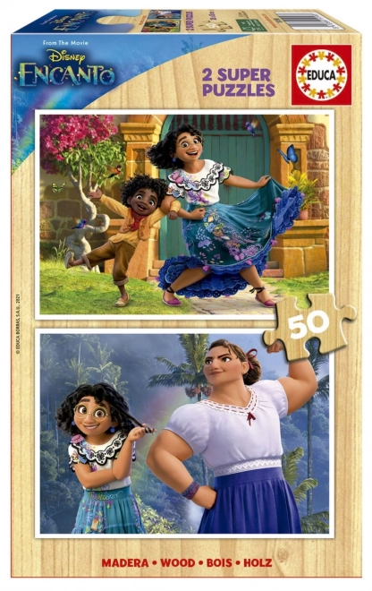EDUCA Puzzle en bois Encanto 2x50 pièces