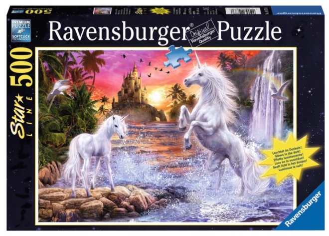 Puzzle Ravensburger Licornes au Bord de la Rivière 500 pièces