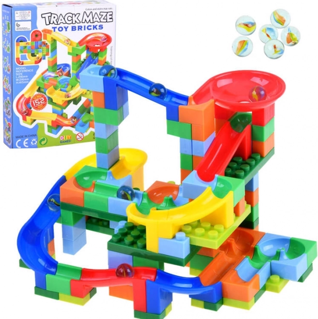 Circuit à billes coloré pour enfants avec 152 éléments
