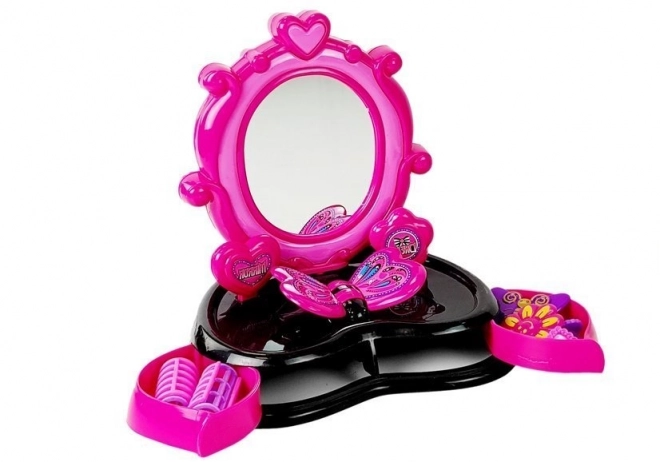 Coiffeuse avec tresseuse et miroir