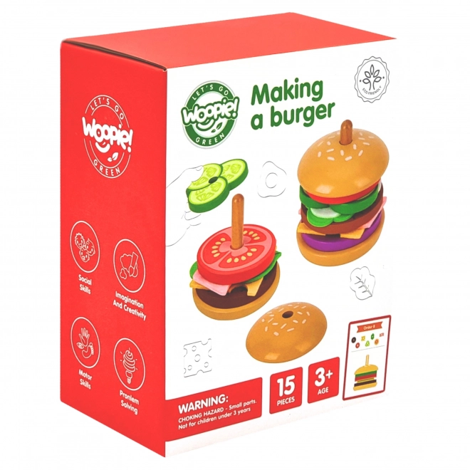 Restaurant de burgers en bois WOOPIE GREEN pour enfants