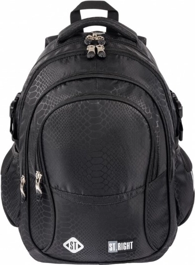 Sac à dos scolaire ST.RIGHT 23 l, noir, SHINY SNAKE