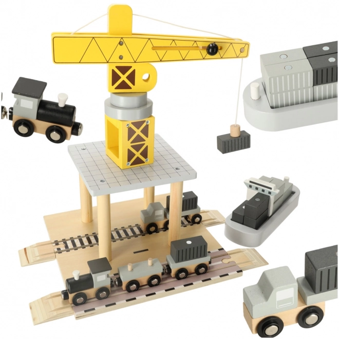 Grue portuaire mobile avec treuil magnétique et accessoires