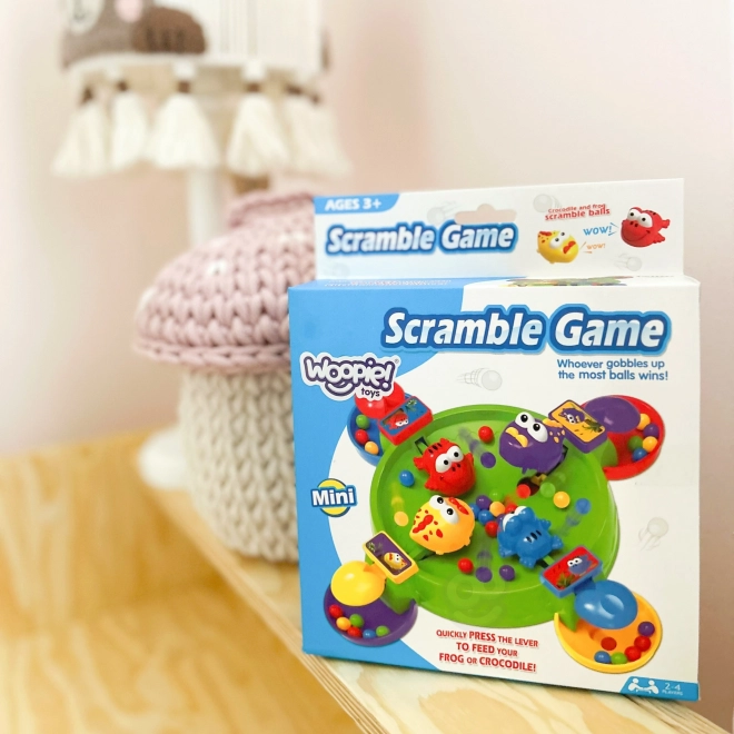 Jeu amusant de grenouilles joyeuses et crocodiles affamés