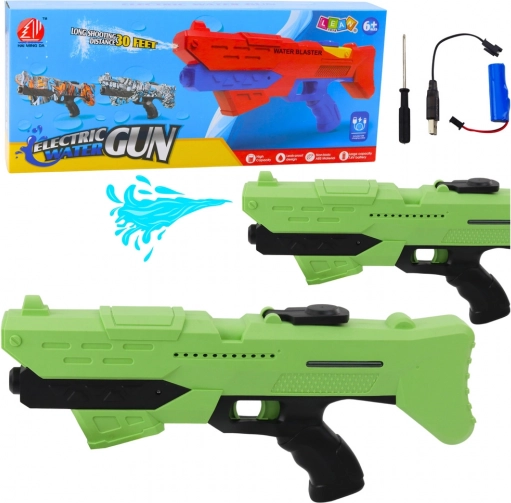 Pistolet à eau électrique vert avec une portée de 10 m