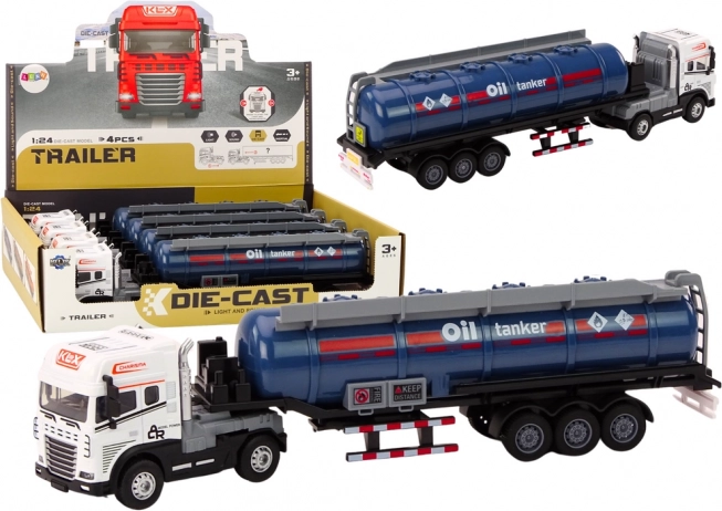 Camion-citerne 1:24 avec remorque détachable, sons et lumières