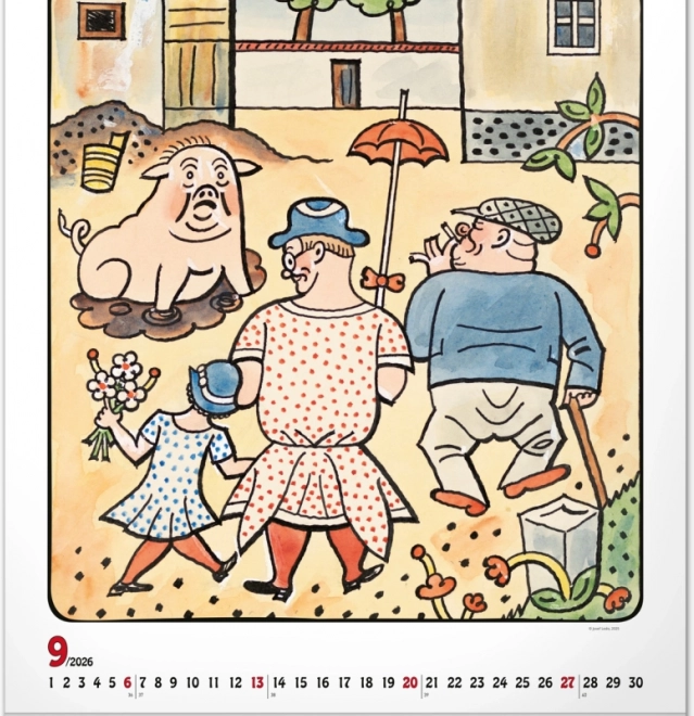 calendrier mural Josef Lada 2026