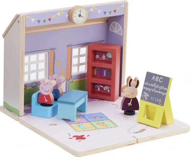 Peppa Pig école en bois - jouet