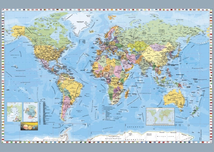 Puzzle Dino carte politique du monde, 1000 pièces