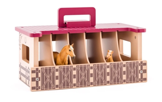 Écurie en bois pour 6 chevaux