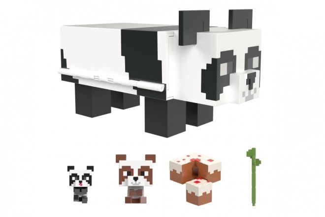 Ensemble de figurines Maison de jeu Minecraft avec panda + 2 figurines