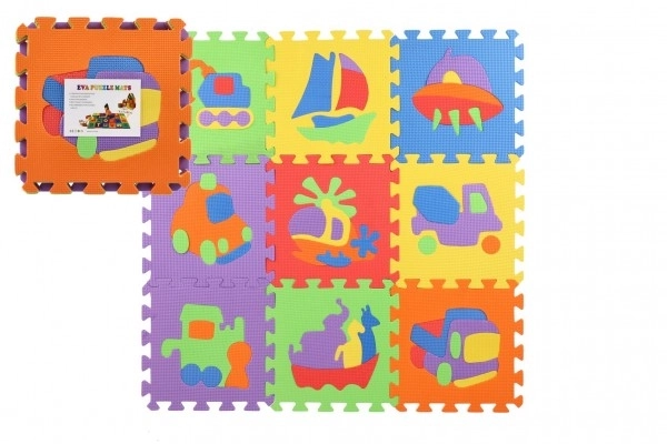 Puzzle en mousse Moyens de transport 29x29x1cm 10pcs sous film