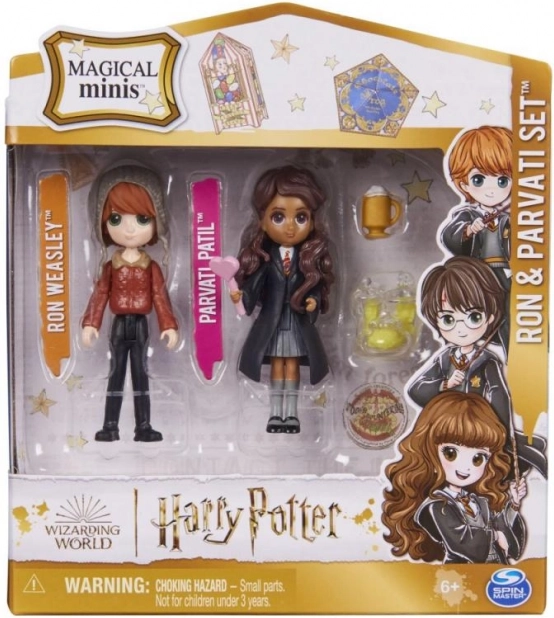 Harry Potter Magical Minis lot de deux figurines Ron et Parvati avec accessoires