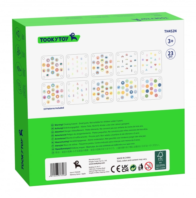 Jeu de mémoire Tooky Toy Pommes