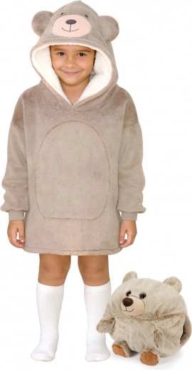 Adorable design d’ours avec grande capuche