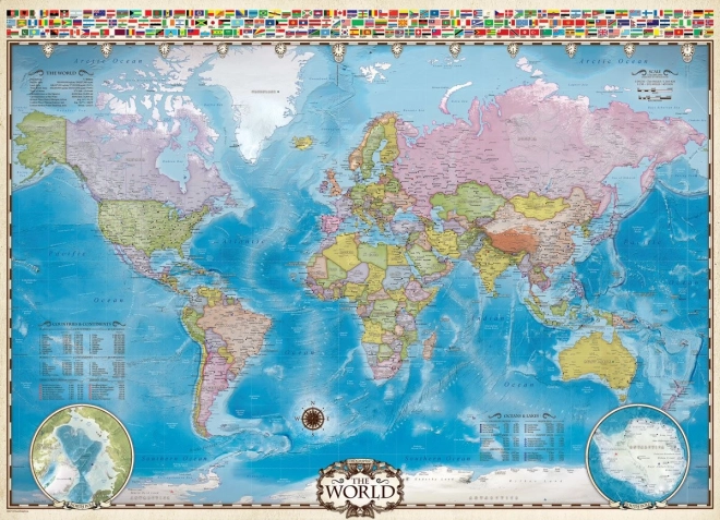 EUROGRAPHICS Puzzle Carte du Monde 1000 pièces