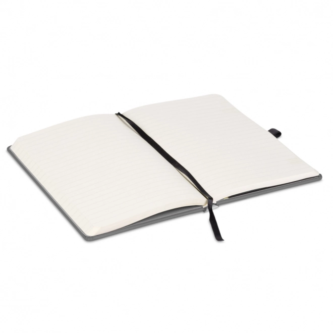 Carnet NOTIQUE noir et gris ligné 13 x 21 cm