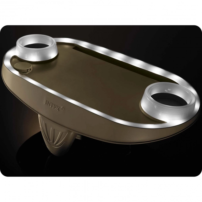 Porte-gobelet avec éclairage LED et espace pour tablette, téléphone SPA INTEX 28520