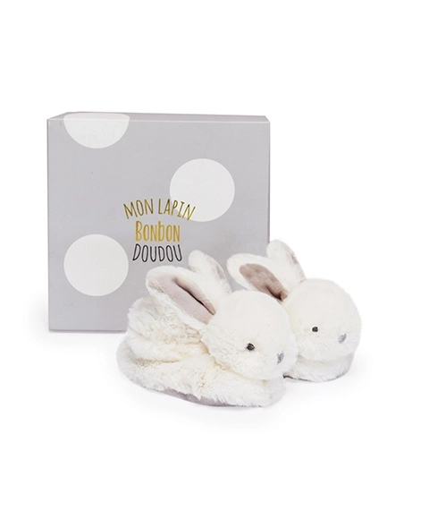 Doudou ensemble de chaussons avec hochets Lapin beige