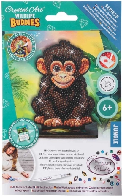 Peinture en diamant Jungle : Chimpanzé