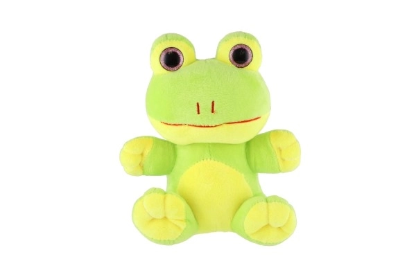 Animal en peluche grandes yeux 18 cm sur carte