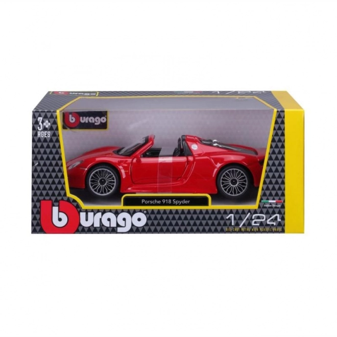 Voiture miniature en métal Porsche 918 Spyder rouge