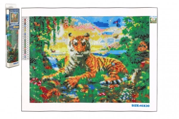 Peinture diamant Roi de la jungle 40x30 cm