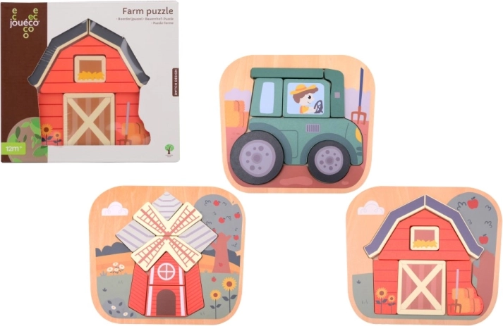 Puzzle en bois Ferme Jouéco