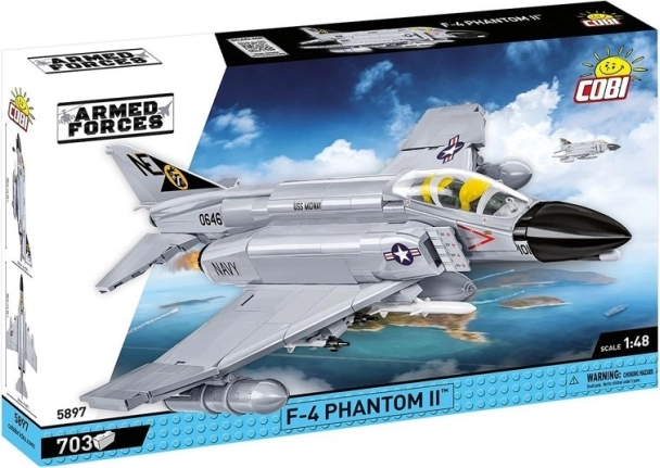 Kit de construction F-4 Phantom II avec 703 pièces à l’échelle 1:48