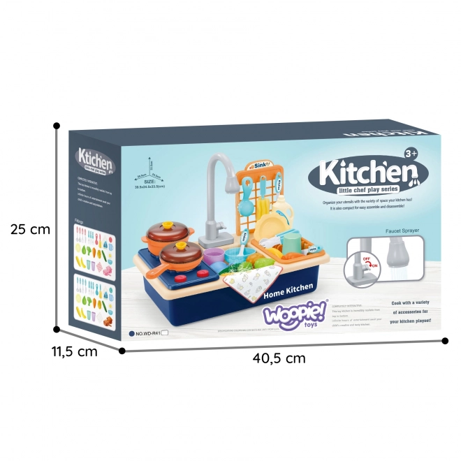 Cuisine enfant 2 en 1 avec évier et cuisinière