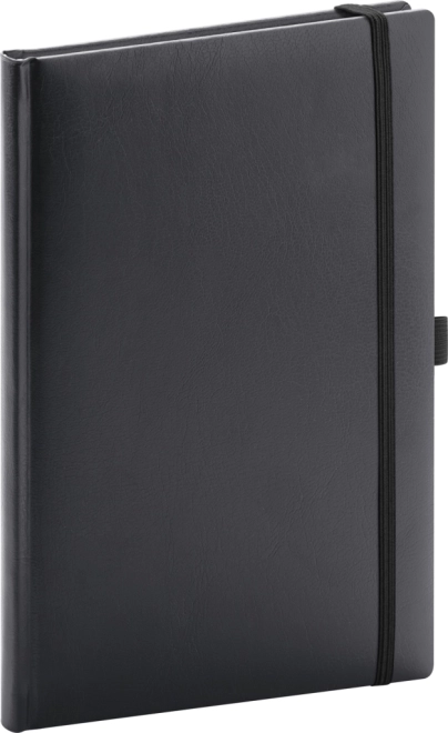 NOTIQUE carnet ligné en balacron, noir, 15 × 21 cm