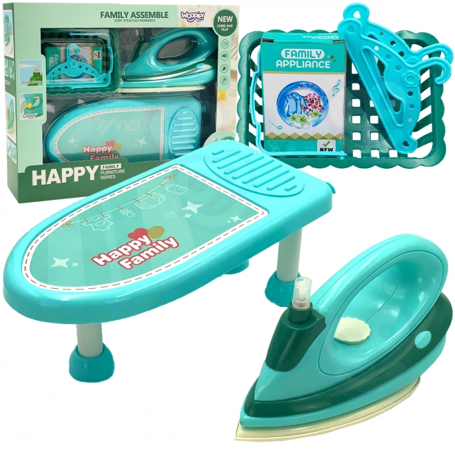 Jouet de repassage pour enfants Happy Family 2 en 1