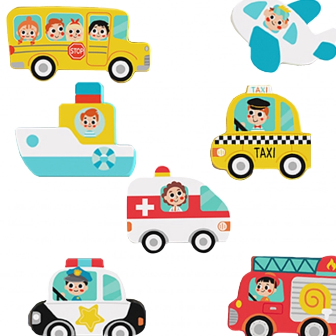 Puzzle en bois Montessori ville