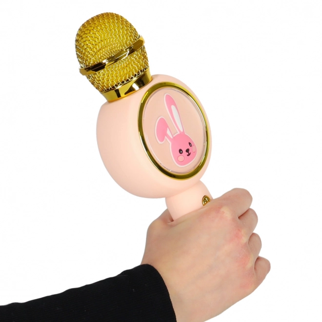 Microphone sans fil pour karaoké bunny rose