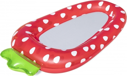 Matelas gonflable de piscine en forme de fraise avec fond en maille BESTWAY, 178 × 103 cm