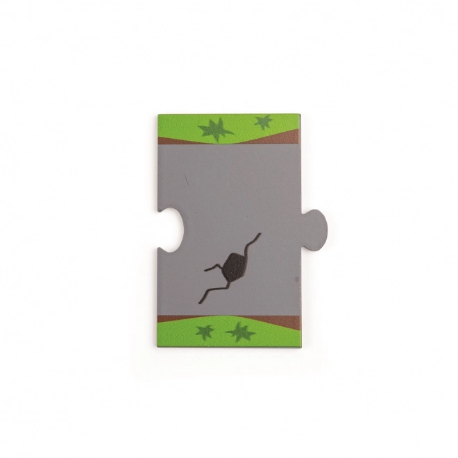 Bigjigs Rail Circuit en bois avec route de campagne 80 pièces