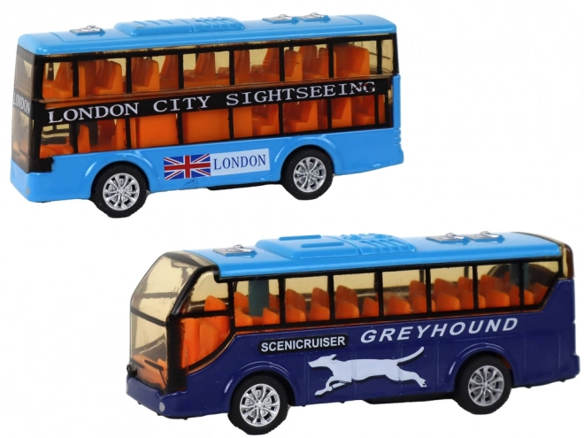 Ensemble de bus colorés Système fractionné 4 éléments