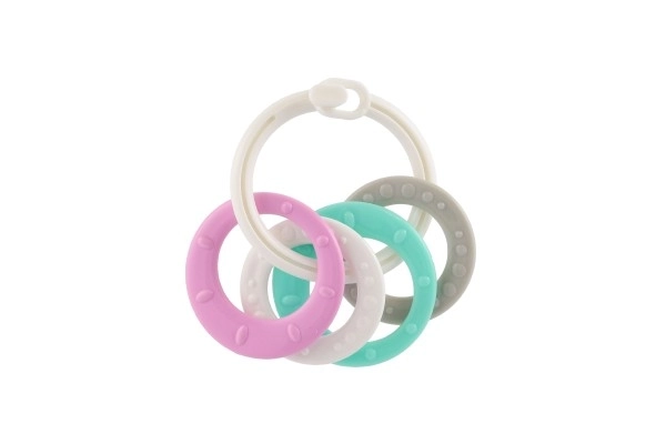 Ensemble de dentition avec anneaux en plastique colorés