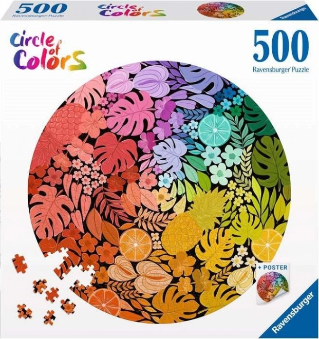 Puzzle 500 pièces Palette de couleurs Motifs Tropicaux